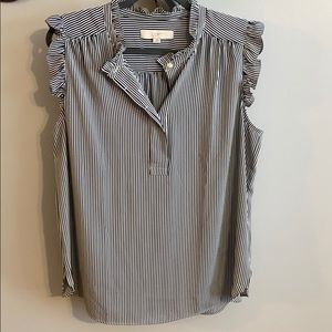 LOFT Ruffle Sleeve Top